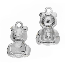 CHAP-512 Charms - MIŚ - Srebro pr. 925 RODOWANE