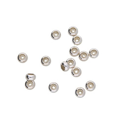STO-03 Donut spacer stopper with silicon 7x3 silver 925