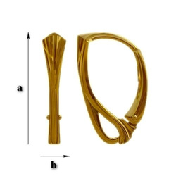 BBAZ-10 Leverbacks - Earring Hooks - Sterling Silver 925 Gold Plated