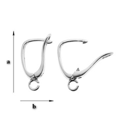 BK-22  Snap Earrings Silver 925