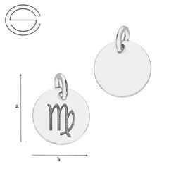 CL-580 VIRGO Zodiac Pendant 9,0 mm Sterling Silver 925