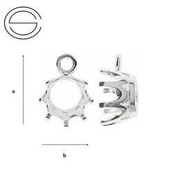 OC-6W Bail for cubic zirconia Silver 925