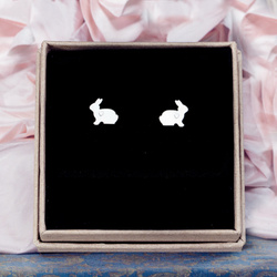 SZT-423B Silver bunny earrings - silver 925