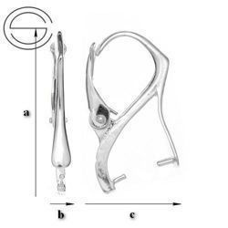 BA-29 Leverbacks - Earring Hooks - Sterling Silver 925 / gram