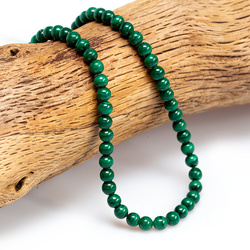 KN-RS-6,0 MAL Natural stone - round smooth - MALACHITE