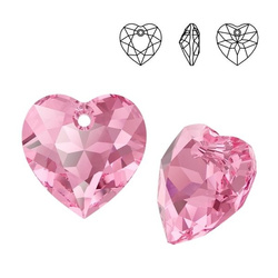 6432 MM 8 Swarovski Heart Cut ROSE