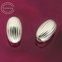 OVR-3 Owal ryflowany (rowkowany) Srebro 925