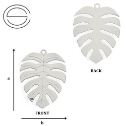 CL-301 Zawieszka MONSTERA 25 mm Srebro 925