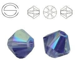 5328 MM 4 Swarovski XILION Bicone TANZANITE AB