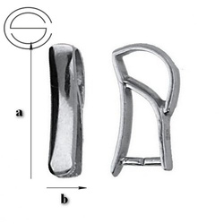 KWP-024 Bail for Swarovski Silver 925 RHODIUM