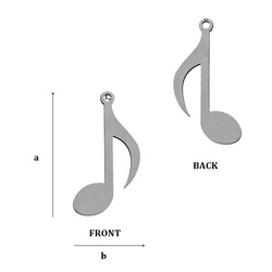 CL-507 NOTE Pendant 21,8 mm - Sterling Silver 925