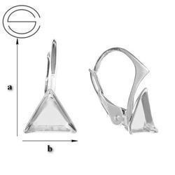 BA-52 Leverbacks for 4841 Cube 8mm - Earring Hooks - Sterling Silver 925 / gram