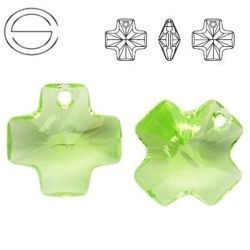6866 MM 20 Swarovski Cross PERIDOT
