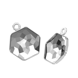 4683/J MM 10 Swarovski Hexagon - oprawa - Rhodium
