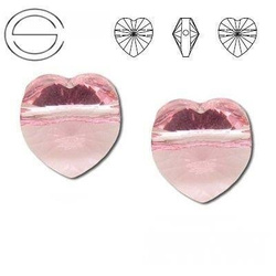 5742 MM 8 Swarovski Heart LIGHT  ROSE