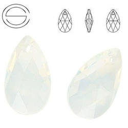 6106 MM 38 Swarovski Pear-shaped WHITE OPAL