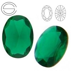 OV II MM 6 Glass stone GREEN EMERALD
