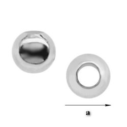 P2L-3,0/1,5 Kulka srebrna 3,0 mm z otworem 1,5 mm Srebro 925 /gram