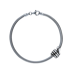 Srebrny beads - koralik modułowy WĄŻ ŻMIJA pr. 925