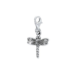 Srebrny charms - ważka - Srebro pr. 925